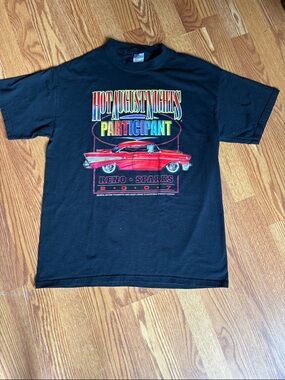 Hot August Nights 'Participant' Graphic Tee - Black with Red Chev.